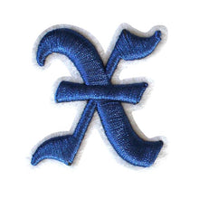 Load image into Gallery viewer, 3D Old English Roman Font Alphabets A To Z Size 3 Inches Royal Blue Embroidery Patch