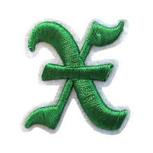 Load image into Gallery viewer, 3D Old English Roman Font Alphabets A To Z Size 3 Inches Green Embroidery Patch