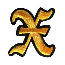 Load image into Gallery viewer, 3D Old English Roman Font Alphabets A To Z Size 3 Inches Yellow Embroidery Patch