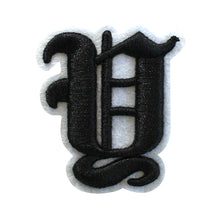 Load image into Gallery viewer, 3D Old English Roman Font Alphabets A To Z Size 2 Inches Black Embroidery Patch
