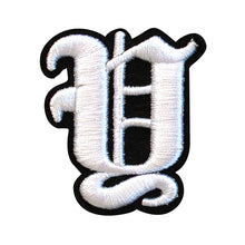 Load image into Gallery viewer, 3D Old English Roman Font Alphabets A To Z Size 2 Inches White Embroidery Patch