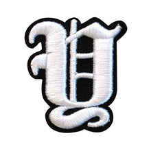 Load image into Gallery viewer, 3D Old English Roman Font Alphabets A To Z Size 3 Inches White Embroidery Patch