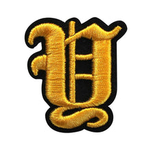 Load image into Gallery viewer, 3D Old English Roman Font Alphabets A To Z Size 3 Inches Yellow Embroidery Patch