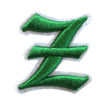 Load image into Gallery viewer, 3D Old English Roman Font Alphabets A To Z Size 3 Inches Green Embroidery Patch