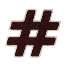 Load image into Gallery viewer, Letter Varsity Symbol Hashtag Sharp # Sign Chenille Large Patches