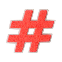 Load image into Gallery viewer, Letter Varsity Symbol Hashtag Sharp # Sign Chenille Large Patches