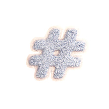 Load image into Gallery viewer, Letter Varsity Symbol Hashtag Sharp # Sign Chenille Small Patches