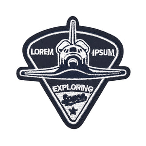 Exploring Space Spaceship Embroidery Patch