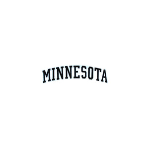 Varsity State Name Minnesota in Multicolor Embroidery Patch