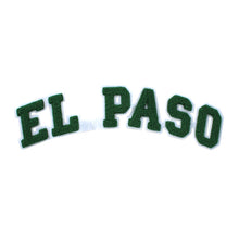 Load image into Gallery viewer, Varsity City Name El Paso in Multicolor Chenille Patch

