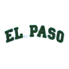 Load image into Gallery viewer, Varsity City Name El Paso in Multicolor Chenille Patch