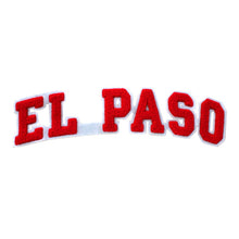 Load image into Gallery viewer, Varsity City Name El Paso in Multicolor Chenille Patch