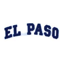 Load image into Gallery viewer, Varsity City Name El Paso in Multicolor Chenille Patch