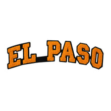 Load image into Gallery viewer, Varsity City Name El Paso in Multicolor Chenille Patch