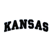 Load image into Gallery viewer, Varsity State Name Kansas in Multicolor Chenille Patch