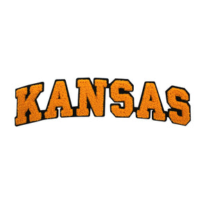 Varsity State Name Kansas in Multicolor Chenille Patch