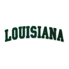 Load image into Gallery viewer, Varsity State Name Louisiana in Multicolor Chenille Patch