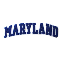 Load image into Gallery viewer, Varsity State Name Maryland in Multicolor Chenille Patch