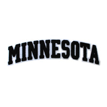 Load image into Gallery viewer, Varsity State Name Minnesota in Multicolor Chenille Patch
