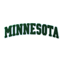 Load image into Gallery viewer, Varsity State Name Minnesota in Multicolor Chenille Patch