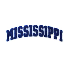 Load image into Gallery viewer, Varsity State Name Mississippi in Multicolor Chenille Patch