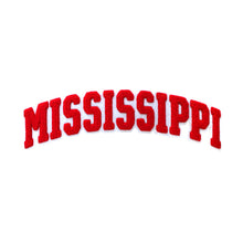 Load image into Gallery viewer, Varsity State Name Mississippi in Multicolor Chenille Patch