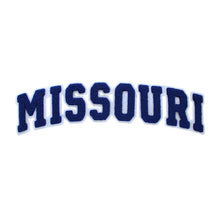 Load image into Gallery viewer, Varsity State Name Missouri in Multicolor Chenille Patch
