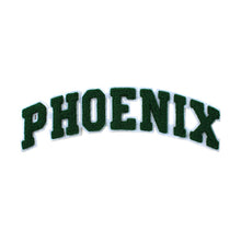 Load image into Gallery viewer, Varsity City Name Phoenix in Multicolor Chenille Patch
