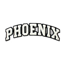 Load image into Gallery viewer, Varsity City Name Phoenix in Multicolor Chenille Patch
