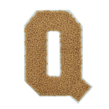 Load image into Gallery viewer, Letter Varsity Alphabets A to Z Light Brown Brandy Chenille & White Felt Tan Color 6 Inch