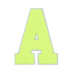 Letter Varsity Alphabets A to Z Neon Lime 4 Inch