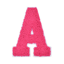 Load image into Gallery viewer, Letter Varsity Alphabets A-Z Candy Pink Chenille & White Felt 2.5 Inch