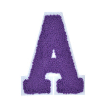 Load image into Gallery viewer, Letter Varsity Alphabets A to Z Purple Chenille & White Felt 2.5 Inch