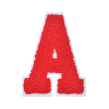 Load image into Gallery viewer, Letter Varsity Alphabets A to Z Red Chenille & White Felt 8 Inch
