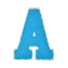 Load image into Gallery viewer, Letter Varsity Alphabets A to Z Teal Blue Chenille & White Felt 2.5 Inch