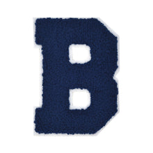 Load image into Gallery viewer, NAVY BLUE Letter Varsity Alphabets A to Z Navy Blue Chenille & White Felt 6 Inch
