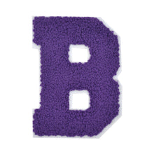 Load image into Gallery viewer, Letter Varsity Alphabets A to Z Purple Chenille & White Felt 2.5 Inch