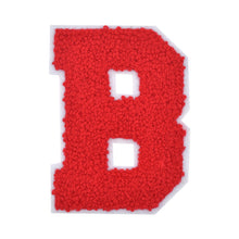 Load image into Gallery viewer, Letter Varsity Alphabets A to Z Red Chenille & White Felt 6 Inch