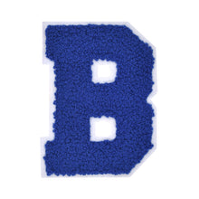 Load image into Gallery viewer, Letter Varsity Alphabets A to Z Royal Blue Chenille & White Felt 8 Inch