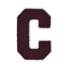 Load image into Gallery viewer, Letter Varsity Alphabets A to Z Burgundy Chenille & White Felt 8 Inch