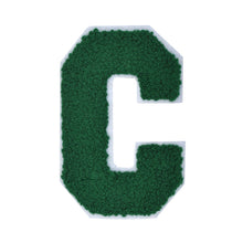 Load image into Gallery viewer, Letter Varsity Alphabets A to Z Hunter Green Chenille & White Felt 6 Inch