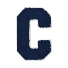 Load image into Gallery viewer, NAVY BLUE Letter Varsity Alphabets A to Z Navy Blue Chenille & White Felt 2.5 Inch