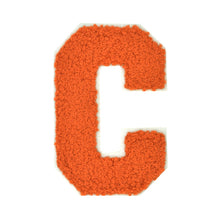 Load image into Gallery viewer, ORANGE Letter Varsity Alphabets A to Z Orange Chenille & White Felt 2.5 Inch