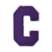 Load image into Gallery viewer, Letter Varsity Alphabets A to Z Purple Chenille & White Felt 2.5 Inch