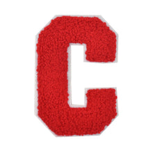 Load image into Gallery viewer, Letter Varsity Alphabets A to Z Red Chenille & White Felt 6 Inch