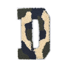 Load image into Gallery viewer, Letter Varsity Alphabets A to Z Camo Chenille & White Felt  4 Inch