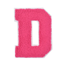 Load image into Gallery viewer, Letter Varsity Alphabets A-Z Candy Pink Chenille & White Felt 2.5 Inch