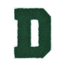 Load image into Gallery viewer, Letter Varsity Alphabets A to Z Hunter Green Chenille & White Felt 4 Inch