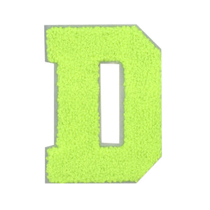Letter Varsity Alphabets A to Z Neon Lime 6 Inch
