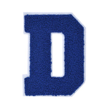 Load image into Gallery viewer, Letter Varsity Alphabets A to Z Royal Blue Chenille & White Felt 6 Inch